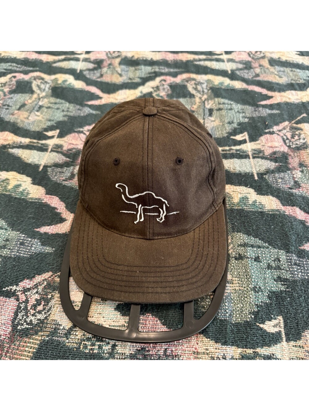 Vintage 90s Camel Hat Black Tobacco Advertising Black Snapback Embroidered FADED